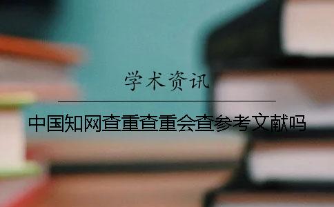 中国知网查重查重会查参考文献吗